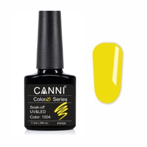Гель лак canni 1004 жовтий неоновий, 7,3 мл