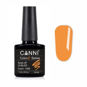 Гель лак canni 1006 мандариновий, 7,3 мл