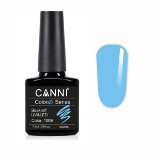 Гель лак canni 1009 небесно блакитний, 7,3мл