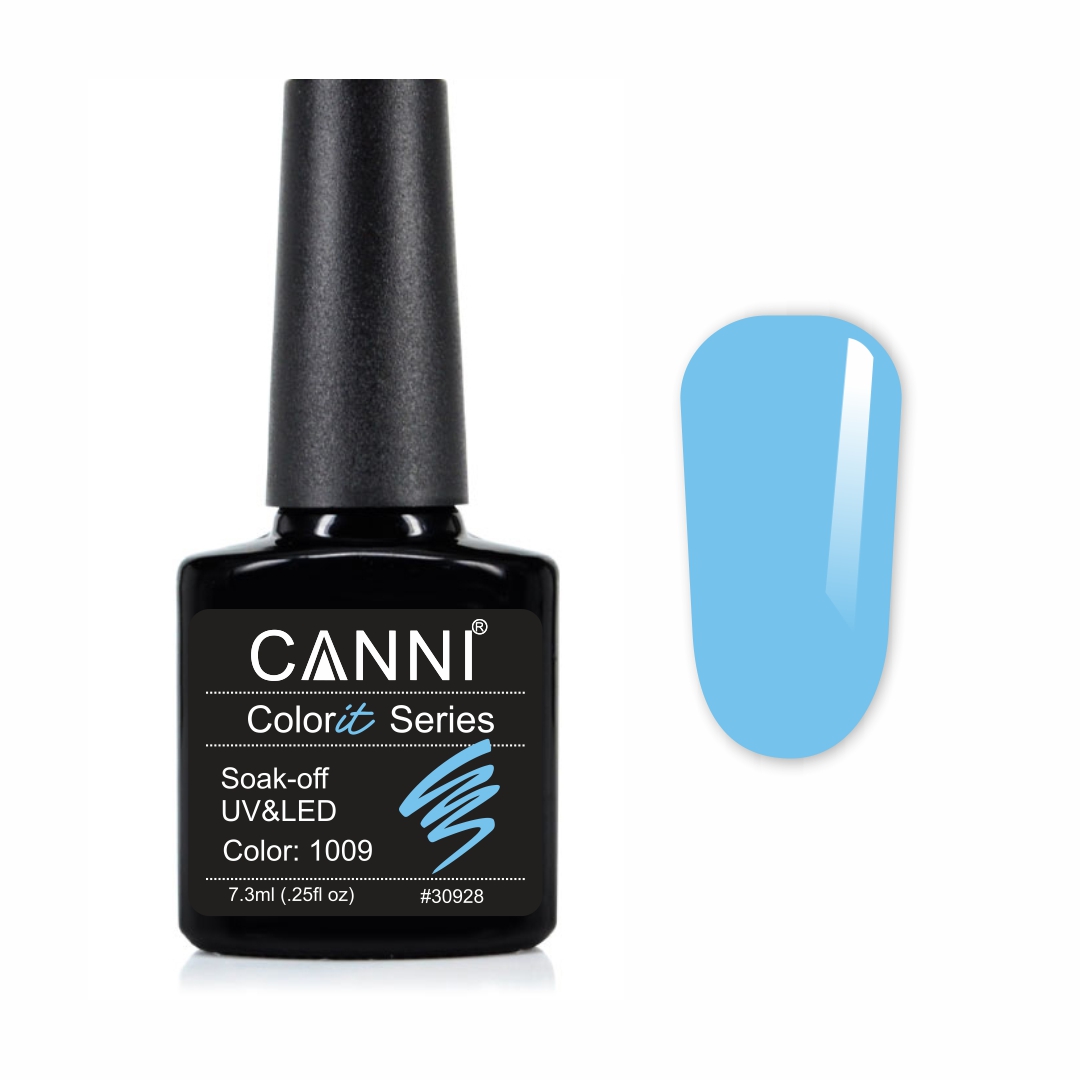 Гель лак canni 1009 небесно блакитний, 7,3мл Гель лак canni 1009 небесно блакитний, 7,3мл
