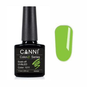 Гель лак canni 1011 яскравий лайм, 7,3мл