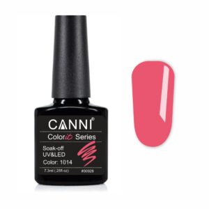 Гель лак canni 1014 яскраво рожевий, 7,3мл