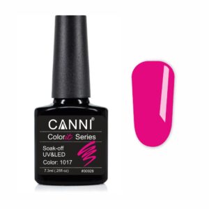 Гель лак canni 1017 яскрава маджента, 7,3 мл