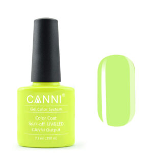 Гель лак canni 002 лайм, неоновий, 7,3 мл