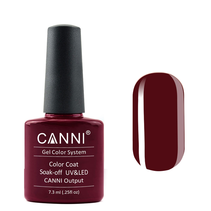 Гель лак canni 028 бордовий, 7,3мл Гель лак canni 028 бордовий, 7,3мл