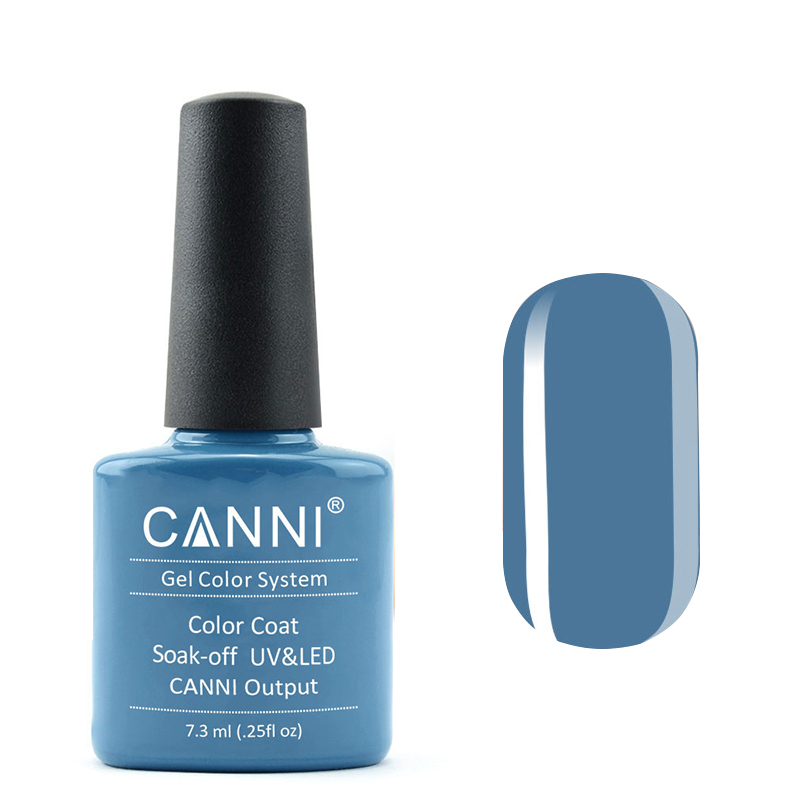 Гель лак canni 080 сірувато синій, 7,3 мл Гель лак canni 080 сірувато синій, 7,3 мл