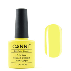Гель лак canni 084 блідо жовтий, 7,3 мл
