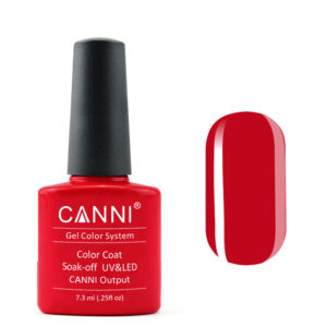 Гель лак canni 105 яскравий червоний, 7,3мл