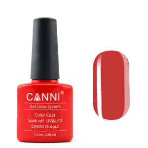 Гель лак canni 108 класичний червоний, 7,3 мл