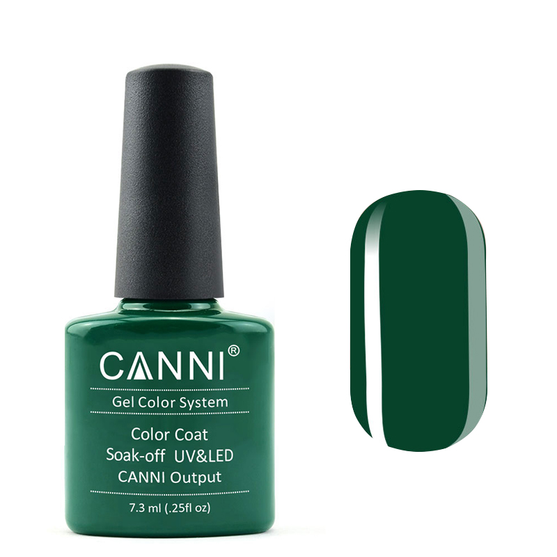 Гель лак canni 134 насичений зелений, 7,3мл Гель лак canni 134 насичений зелений, 7,3мл