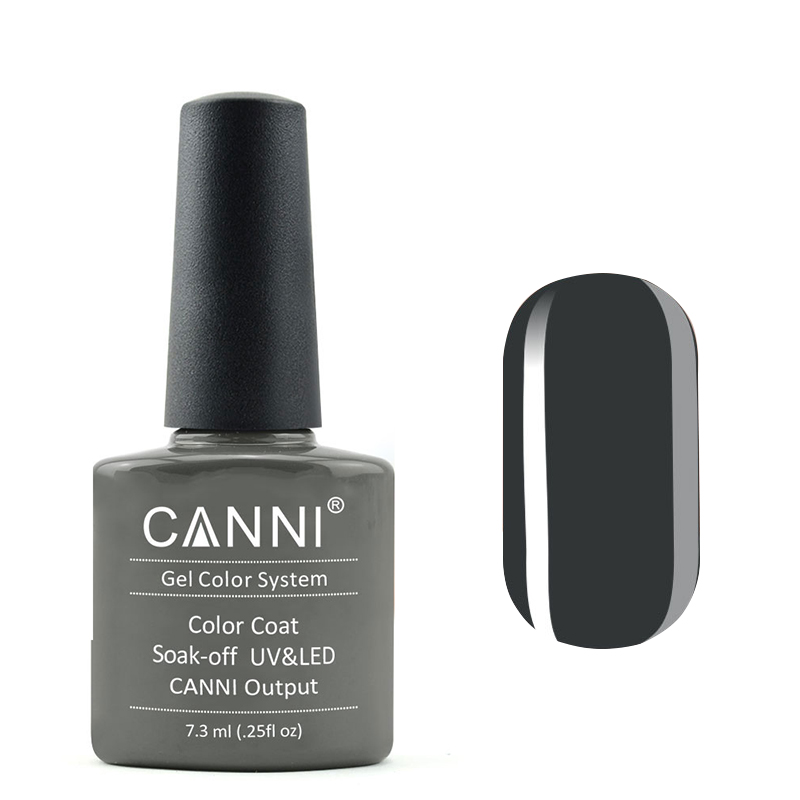 Гель лак canni 156 темно сірий, 7,3 мл Гель лак canni 156 темно сірий, 7,3 мл