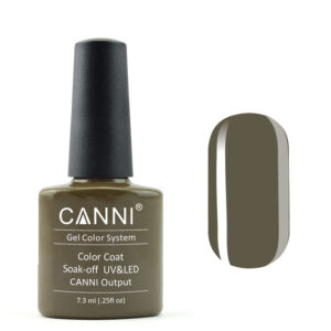 Гель лак canni 169 темно оливковий, 7,3 мл