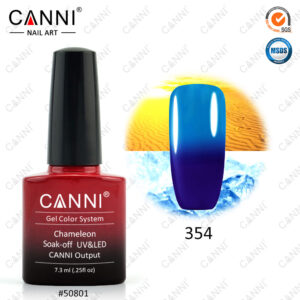 Термо гель лак canni 354 королівський синій блакитний, 7,3 мл