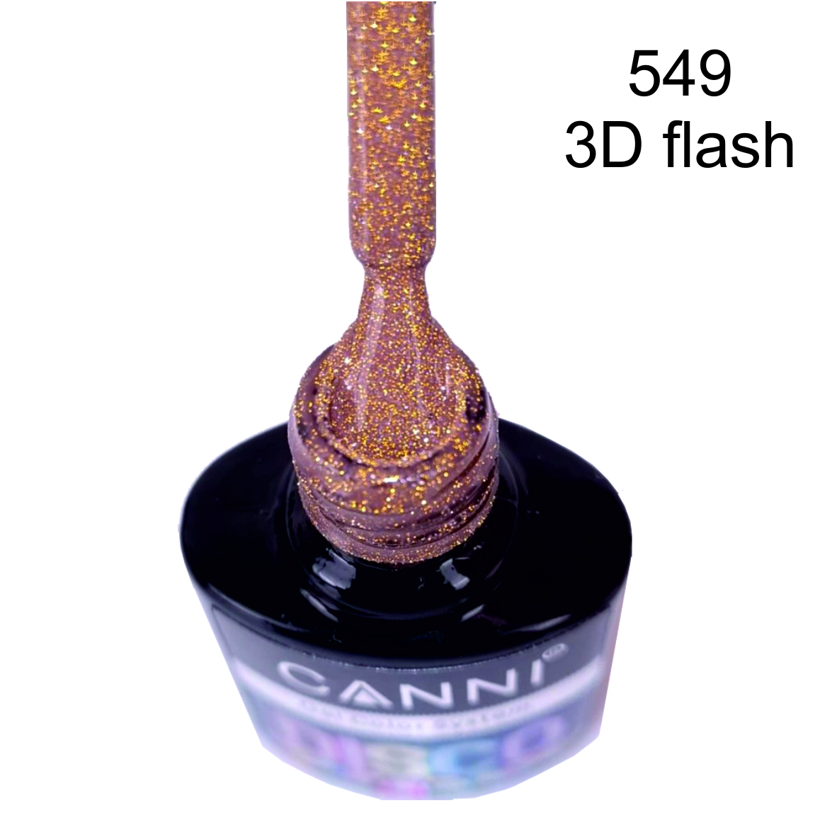 Світловідбивний гель лак disco 3d flash canni №549 кава з молоком, 7,3 мл Світловідбивний гель лак disco 3d flash canni №549 кава з молоком, 7,3 мл