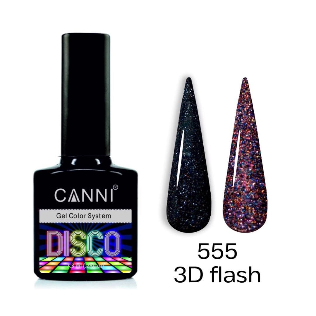 Світловідбивний гель лак disco 3d flash canni №555 нічний феєрверк, 7,3 мл Світловідбивний гель лак disco 3d flash canni №555 нічний феєрверк, 7,3 мл