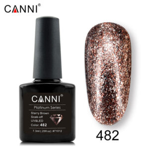 Гель лак рідка фольга canni 482 світла бронза, 7,3 мл