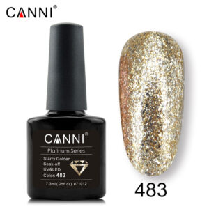 Гель лак рідка фольга canni 483 світло золото, 7,3 мл