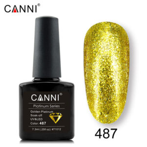Гель лак рідка фольга canni 487 золото, 7,3 мл