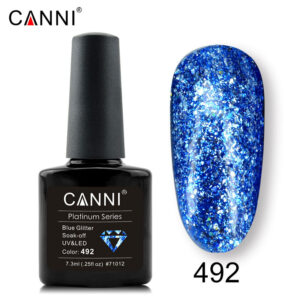 Гель лак рідка фольга canni 492 блакитний, 7,3 мл