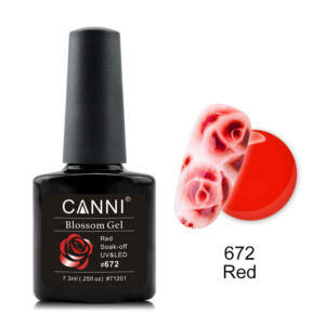 Акварельний гель лак червоний canni №672, 7,3 мл