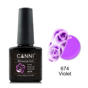 Акварельний гель лак бузковий canni №674, 7,3 мл