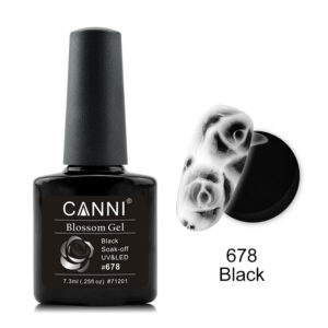 Акварельний гель лак чорний canni №678, 7,3 мл