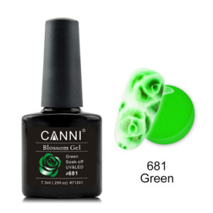 Акварельний гель лак зелений canni №681, 7,3 мл