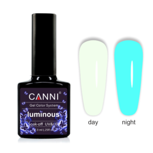 Гель лак canni luminous 801 айворі блакитний, 7,3 мл