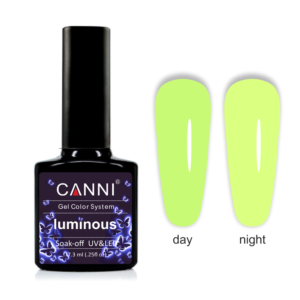 Гель лак canni luminous 809 жовтий неон лайм, 7,3 мл