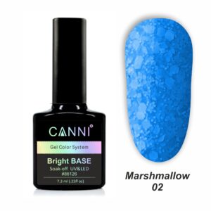 Базове покриття marshmallow base canni 02 блакитний, 7,3 мл