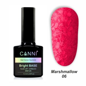 Базове покриття marshmallow base canni 06 рожевий неон, 7,3 мл