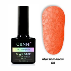 Базове покриття marshmallow base canni 08 соковий персик, 7,3 мл
