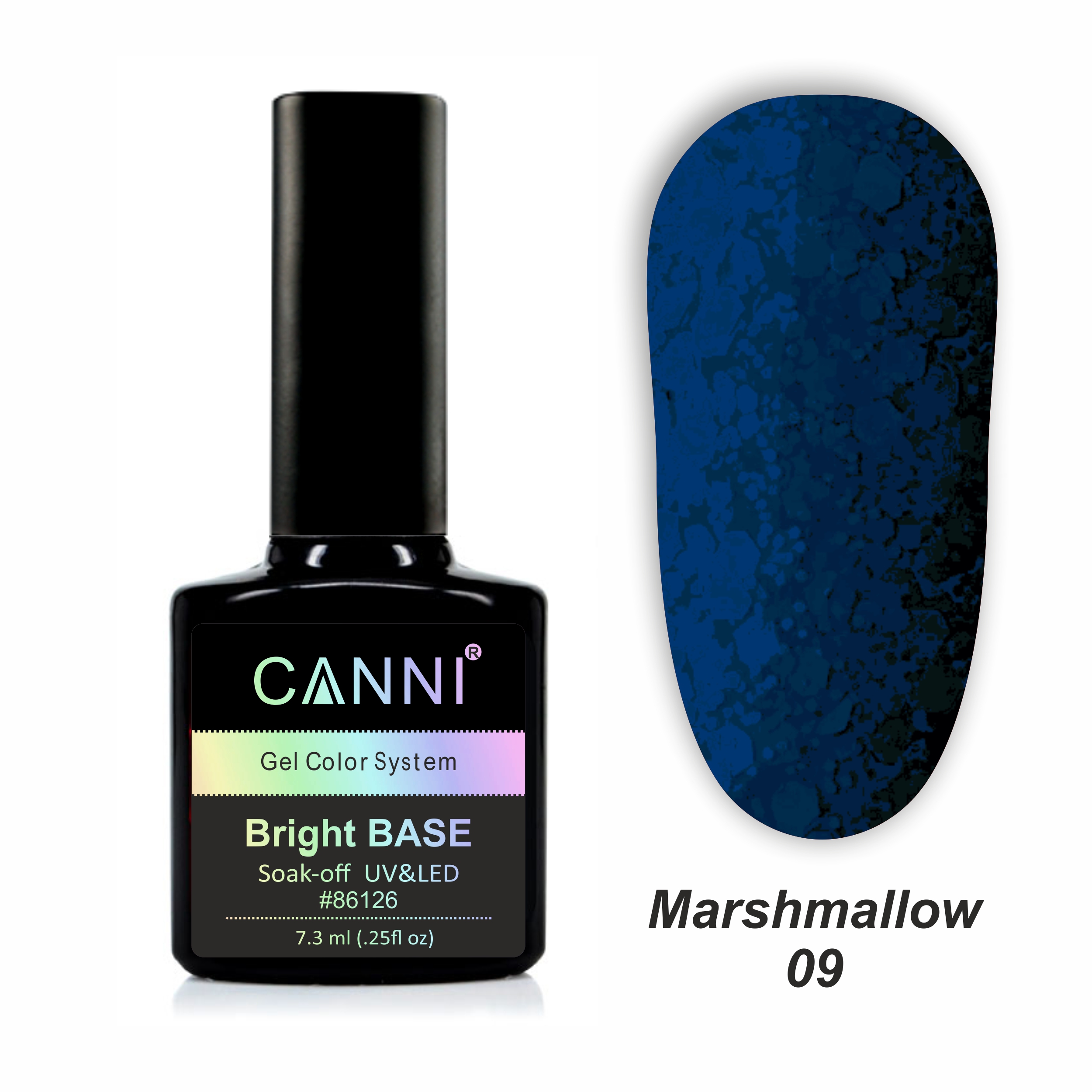 Базове покриття Marshmallow base CANNI 09 темно-синій, 7,3 мл
