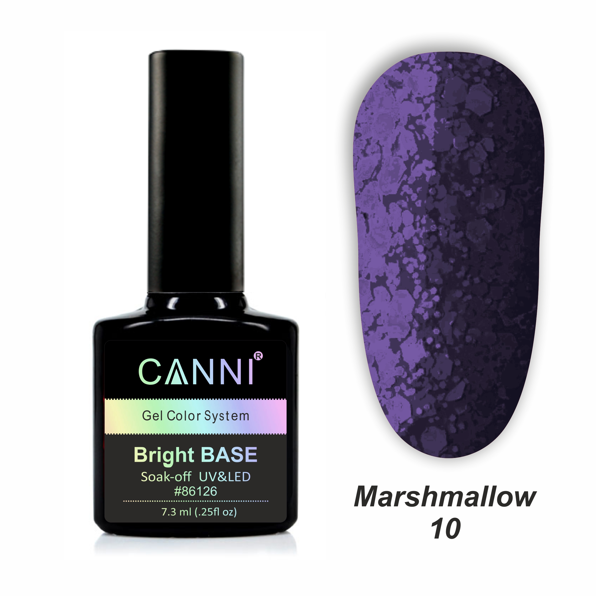 Базове покриття Marshmallow base CANNI 10 темно-фіолетовий, 7,3 мл