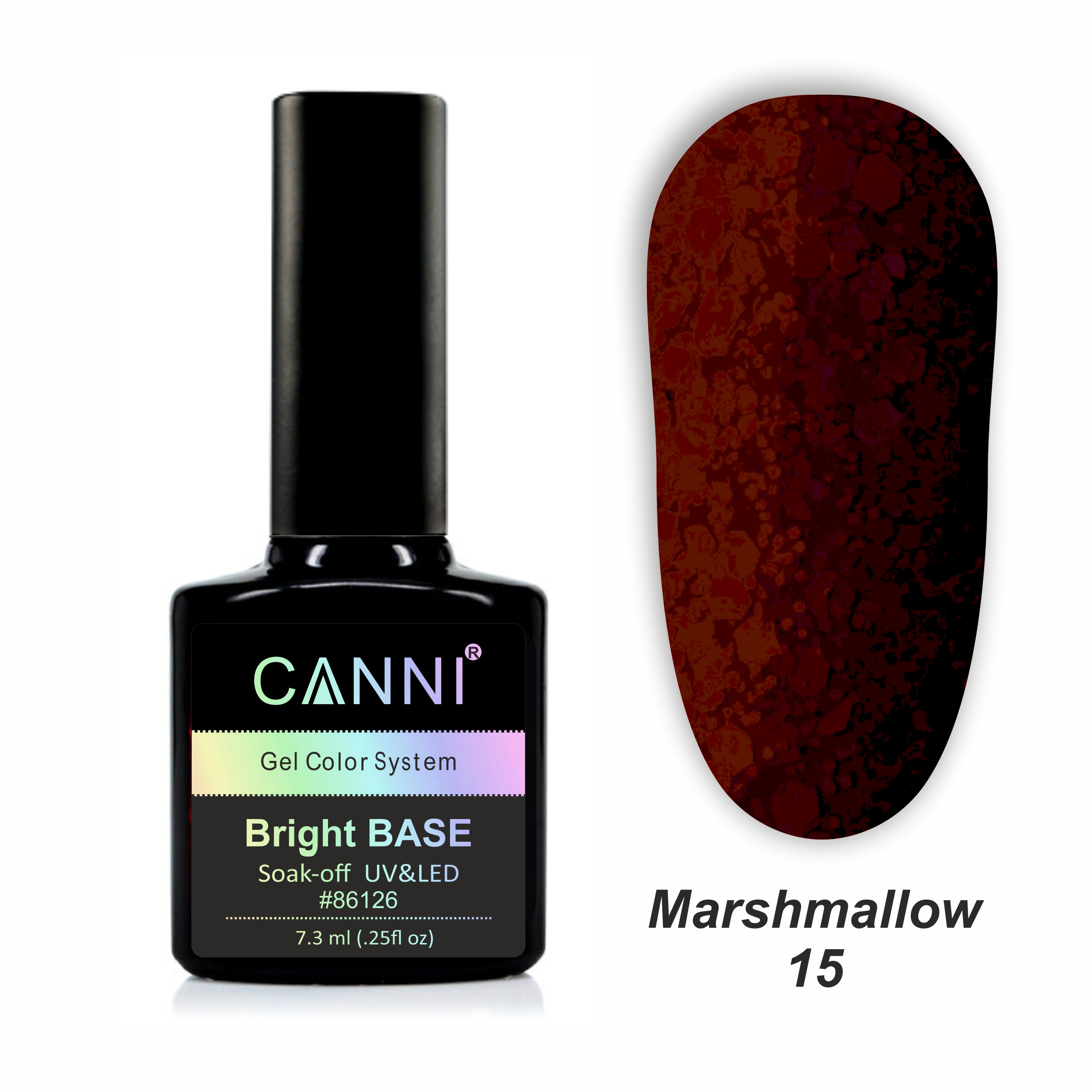 Базове покриття Marshmallow base CANNI 12 темно-гранатовий, 7,3 мл