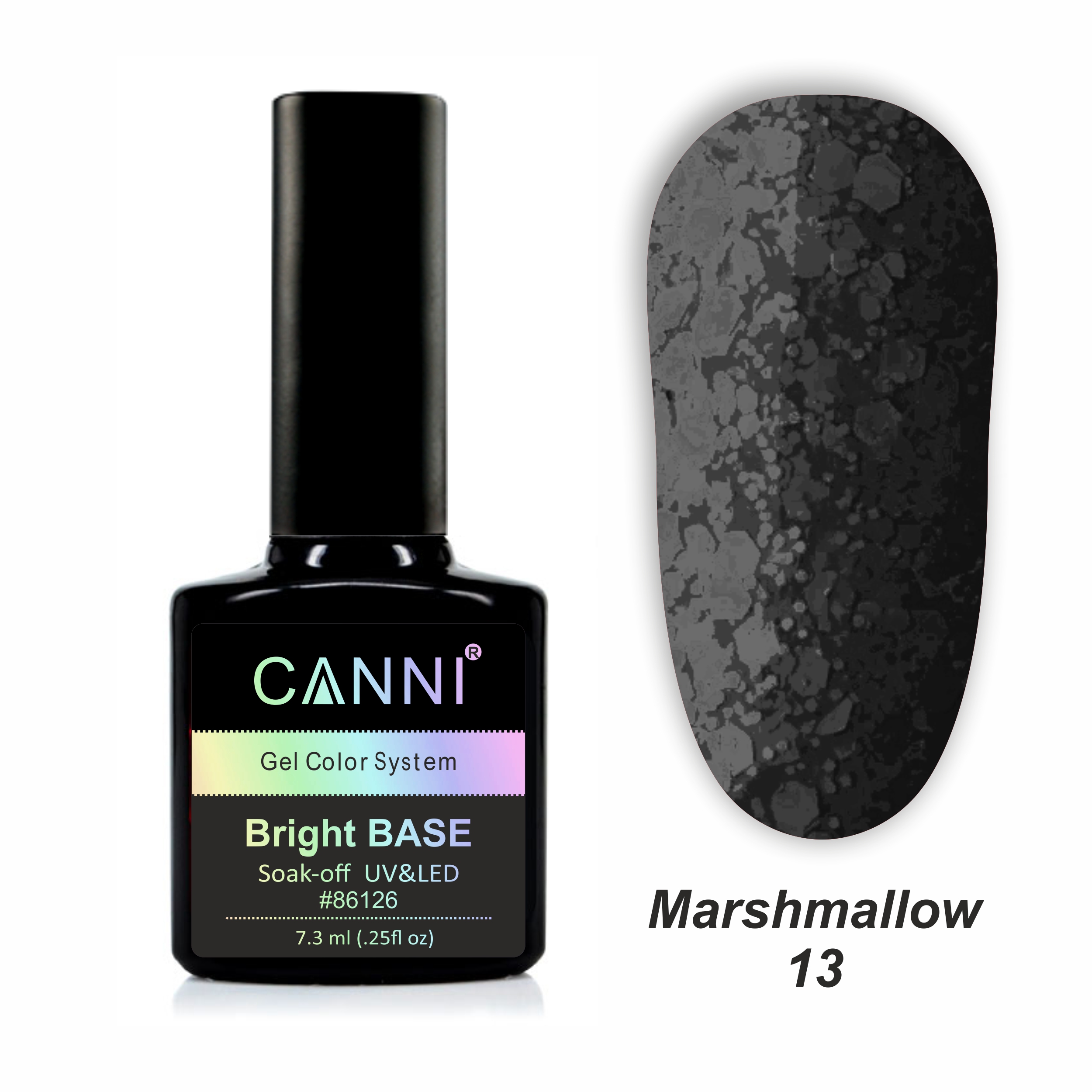 Базове покриття Marshmallow base CANNI 13 чорний, 7,3 мл
