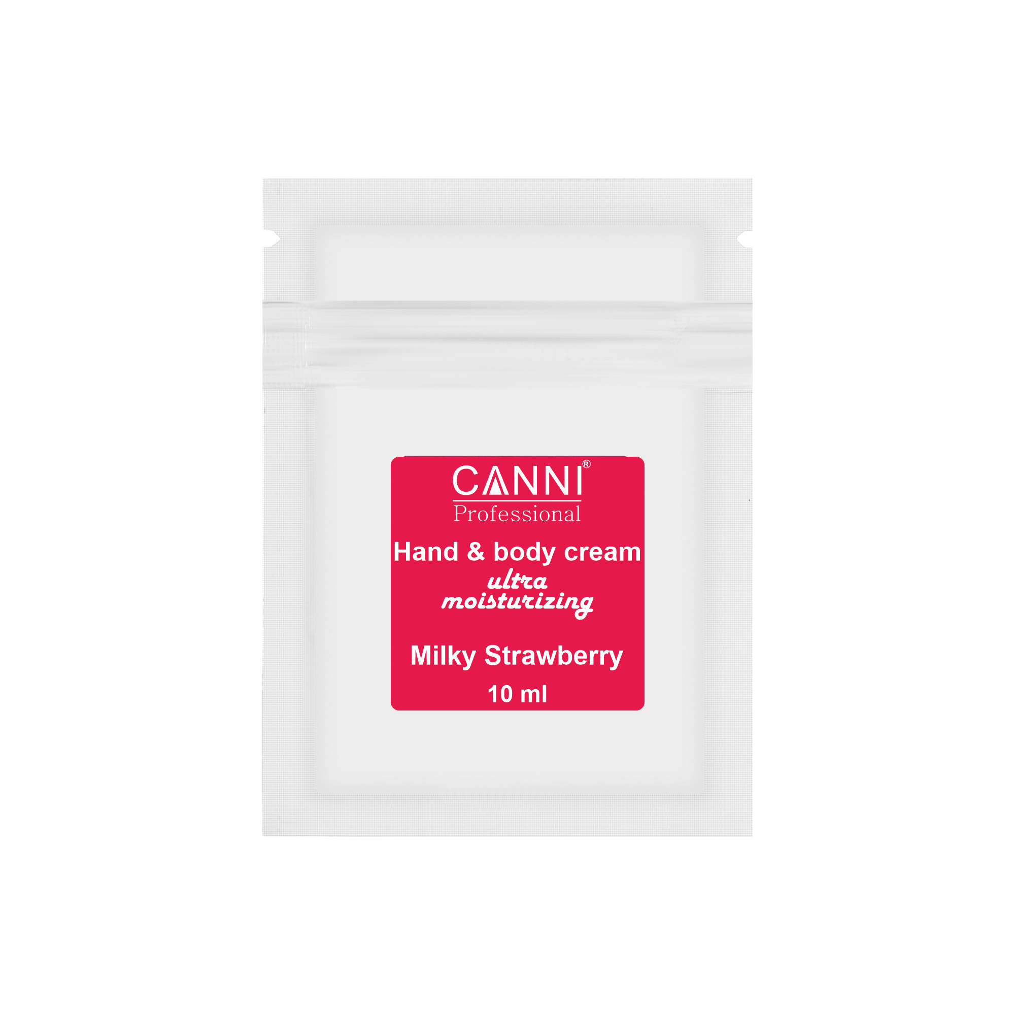 milky_strawberry_10ml_1 Hand&Body cream CANNI полуниця з вершками, 10 мл (набор 5 од.)