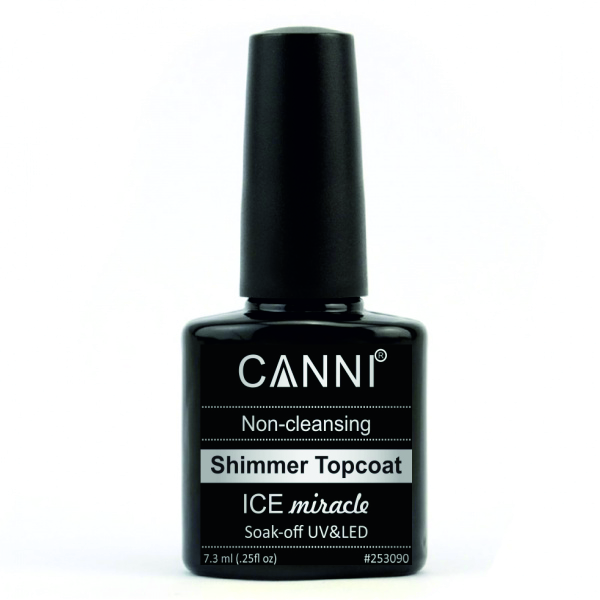 Фінішне покриття з голографічним блиском CANNI Shimmer topcoat MIRACLE, 7,3 мл