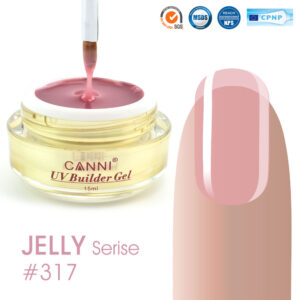 Конструюючий гель canni 317 thing pink напівпрозорий, 15 мл