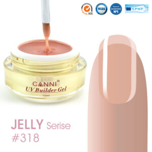 Конструюючий гель canni 318 peach напівпрозорий, 15 мл