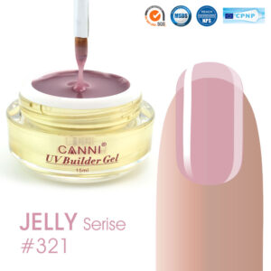 Конструюючий гель canni 321 soft pink напівпрозорий, 15 мл