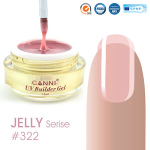 Конструюючий гель canni 322 cover pink напівпрозорий, 15 мл