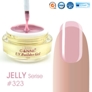 Конструюючий гель canni 323 natural pink напівпрозорий, 15 мл