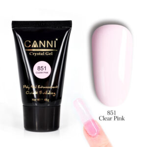 Конструюючий гель canni №851 прозорий рожевий, 45g