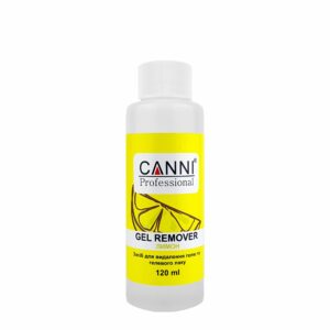 Рідина для зняття гель лаку, gel remover лимон canni, 120 мл