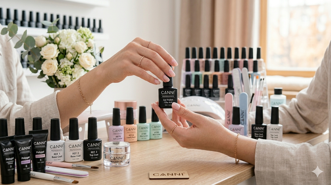 CANNI manicurist working with client